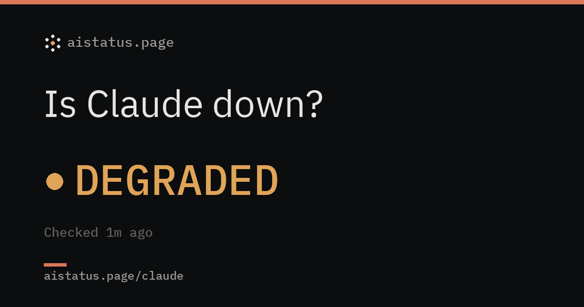 Is Claude Down? Live Status Check — aistatus.page