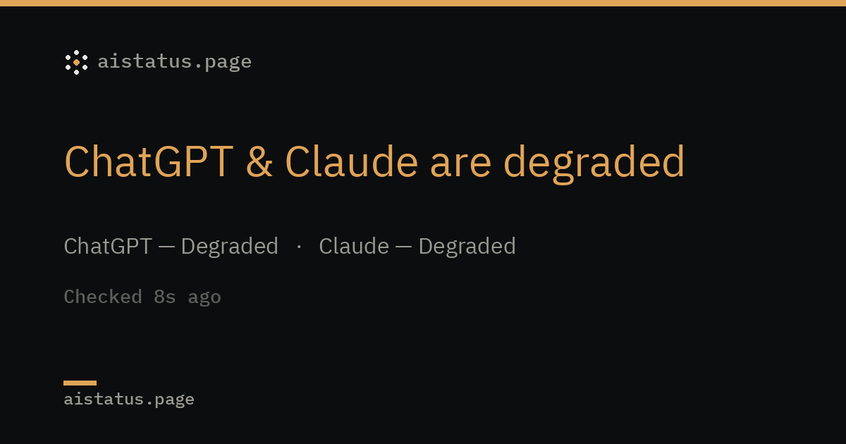 ChatGPT, Claude, Gemini & Grok Status — aistatus.page